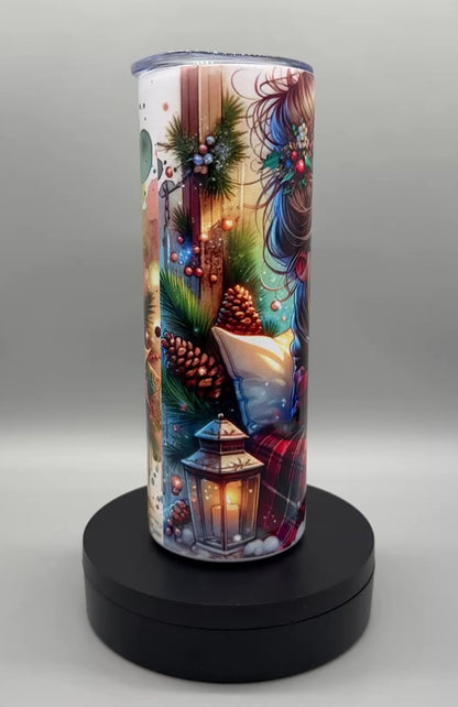 Edelstahl Tumbler "Heiße Schokolade Momente" – 600ml Thermobecher mit Sublimationsdruck