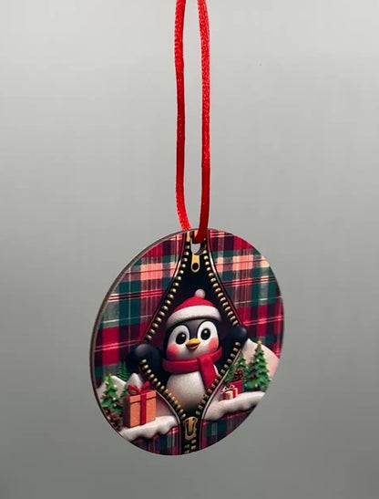 MDF Deko Anhänger " Pinguin Zipper "!