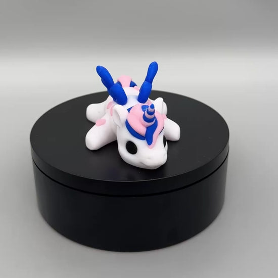 Flexi Herz-Einhorn 3D-Druck verschiedene Farben Fantasy