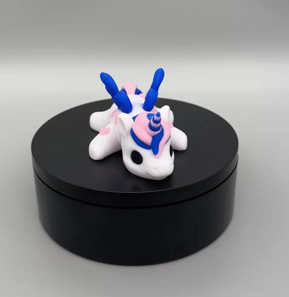 Flexi Herz-Einhorn 3D-Druck verschiedene Farben Fantasy
