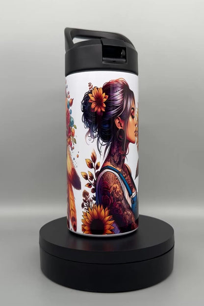 Edelstahl Thermo Trinkflasche Just Breathe - 450ml isoliert