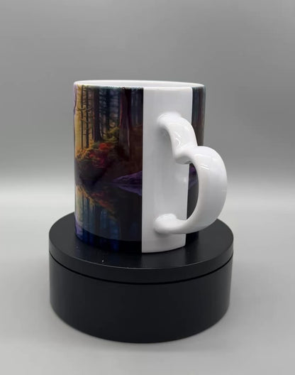 Tasse "Hirsch am Bach" – Keramik mit Herzhenkel 300ml