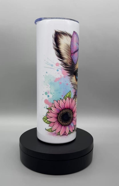 Edelstahl Tumbler „Süßes Chihuahua Mädchen“ – 600 ml, doppelwandig isolierend