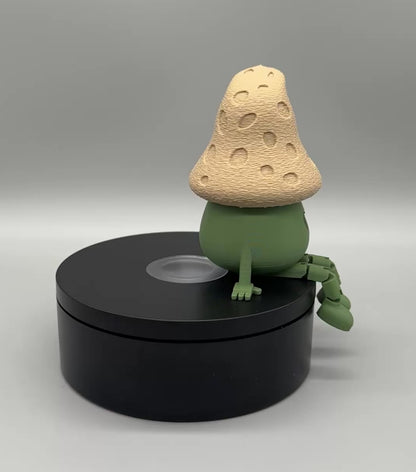 3D Druck Kantenhocker Pilz mit beweglichen Beinen – Flexi Herz-Detail