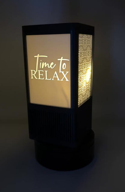 LED Relax Lampe 3D Druck - Moderne Stimmungslampe Schwarz-Weiß