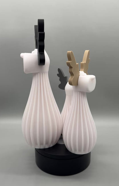 3D Druck Dekoration " Große Elch Familie "