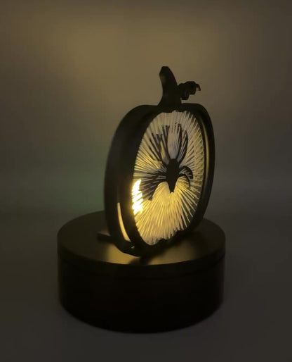 3D Druck LED Teelichthalter " Spinnen Kürbis "!